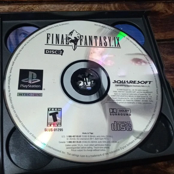 G-15 PS1 BLACK LABEL 4 DISC - FINAL FANTASY IX game